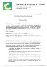 Convocat&oacute;ria para Assembleia Geral Extraordin&aacute;ria de 30/09/2020