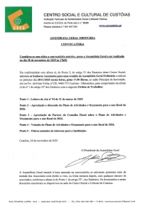 Convocatória para Assembleia Geral Ordinária de 28/11/2025