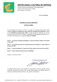 Convocat&oacute;ria para Assembleia Geral Ordin&aacute;ria de 27/03/2026